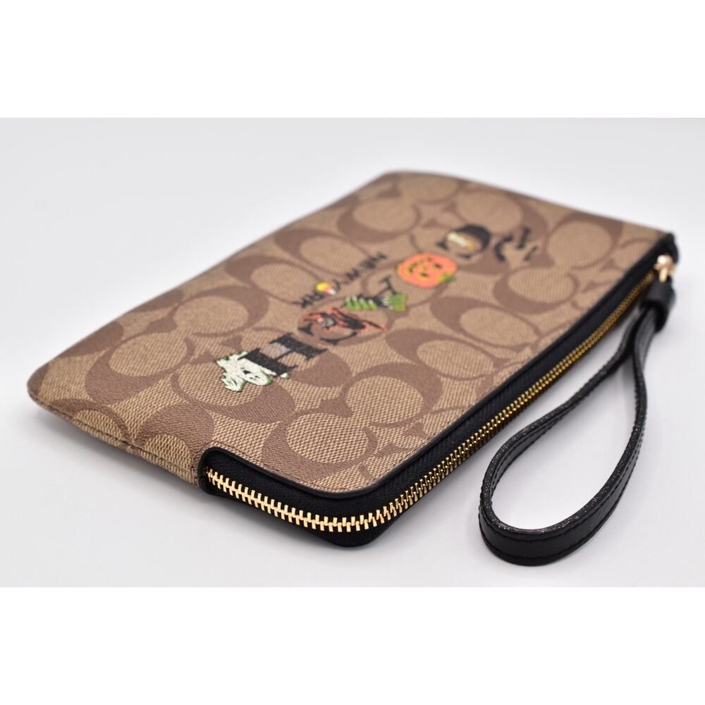 Coach HALLOWEEN Wristlet Bag Cards ID XL Phone Case Witch Bats Cat Pumpkin 2022 - Picture 5 of 14
